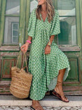 Vestido maxi estampado bohemio