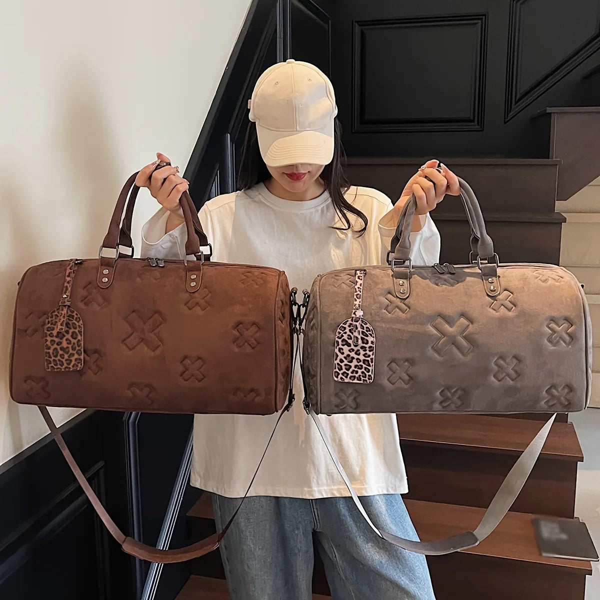 Bolso de fin de semana de gamuza Axis