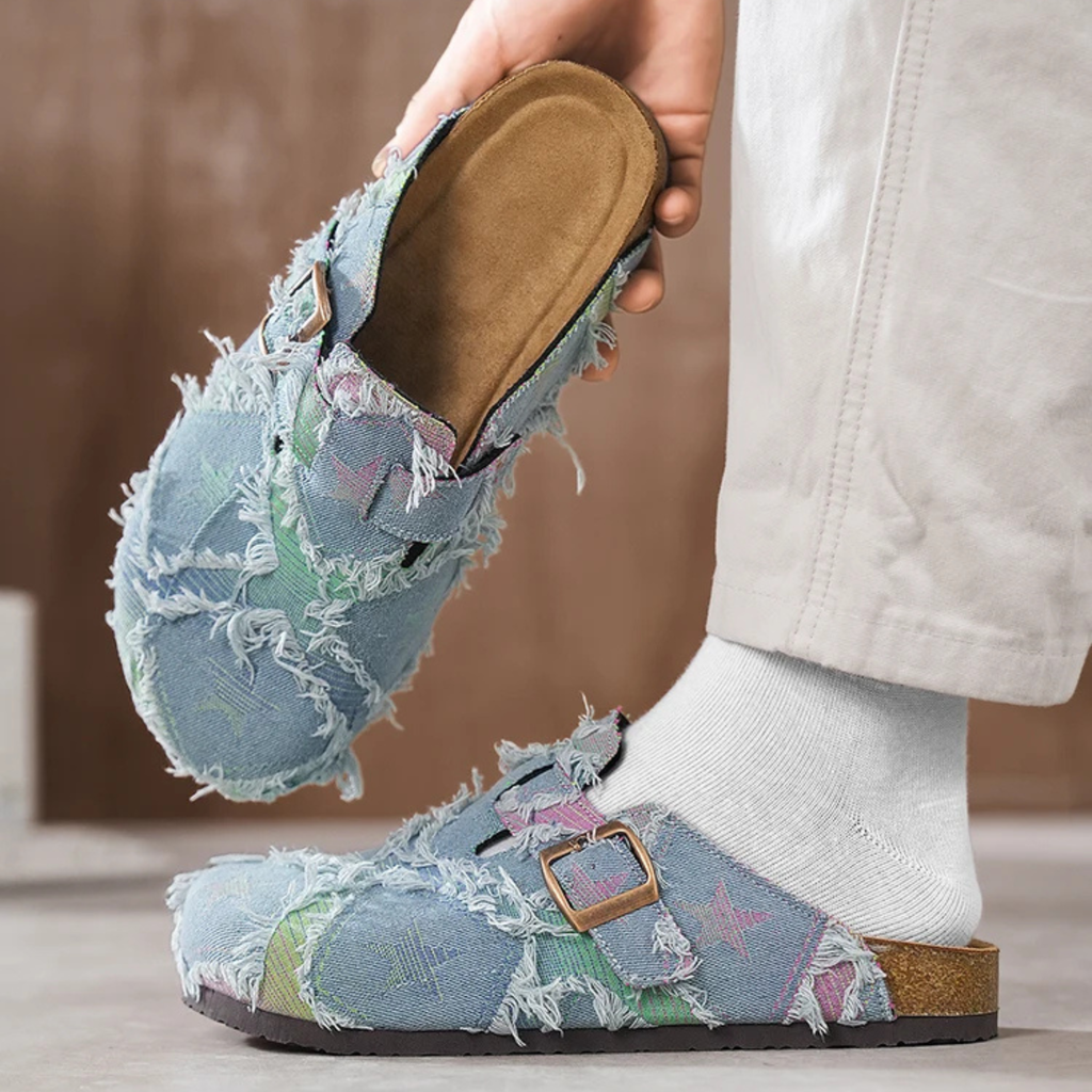 Mules de mezclilla desgastadas cósmicas