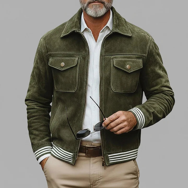 Chaqueta retro  verde caqui
