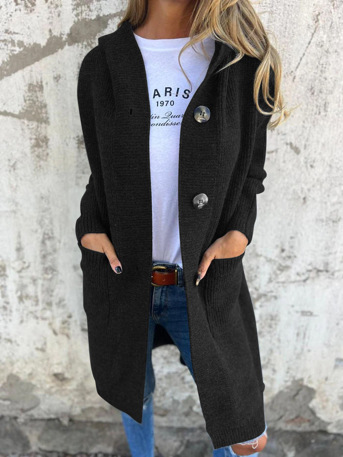 Marjorie – Cardigan Largo Elegante de Punto Suave