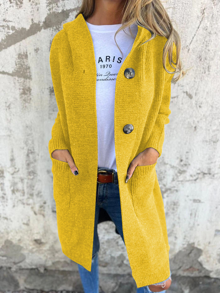 Marjorie – Cardigan Largo Elegante de Punto Suave