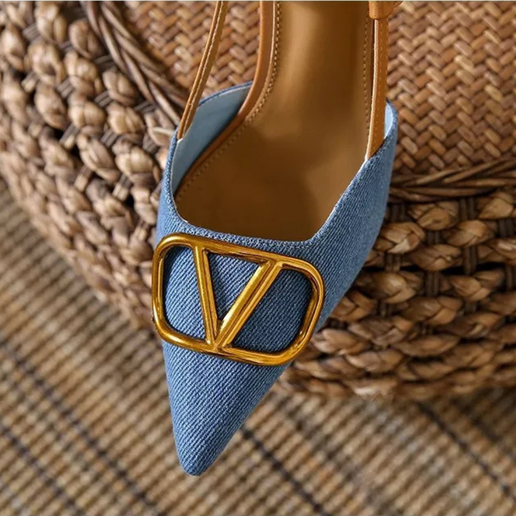 Valentina zapato slingback con tacón de aguja