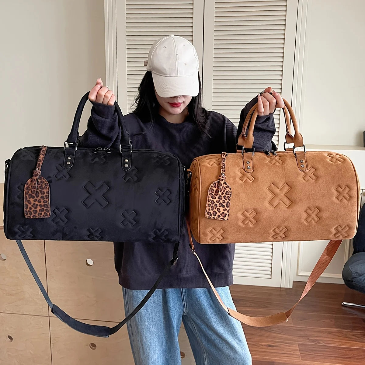 Bolso de fin de semana de gamuza Axis