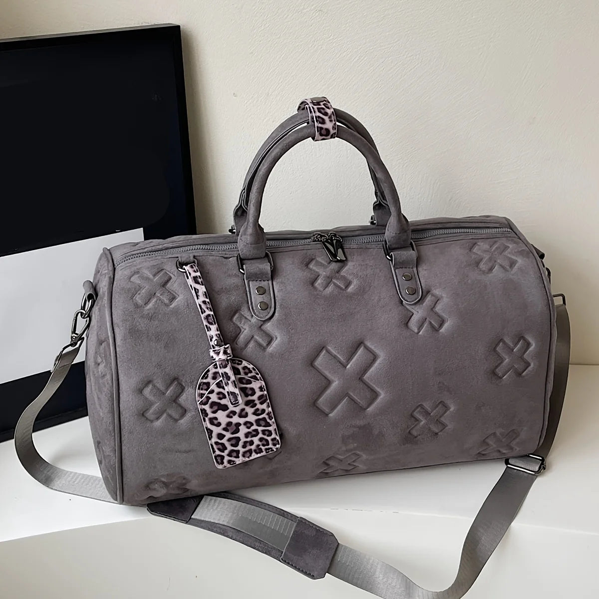 Bolso de fin de semana de gamuza Axis