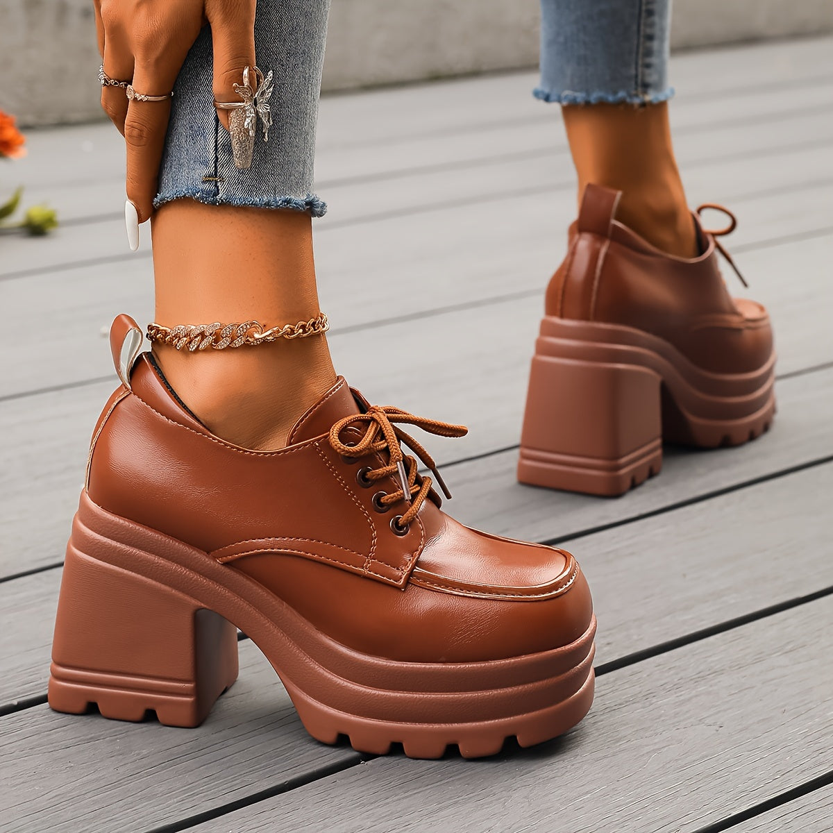 Oxfords de plataforma Vivienne