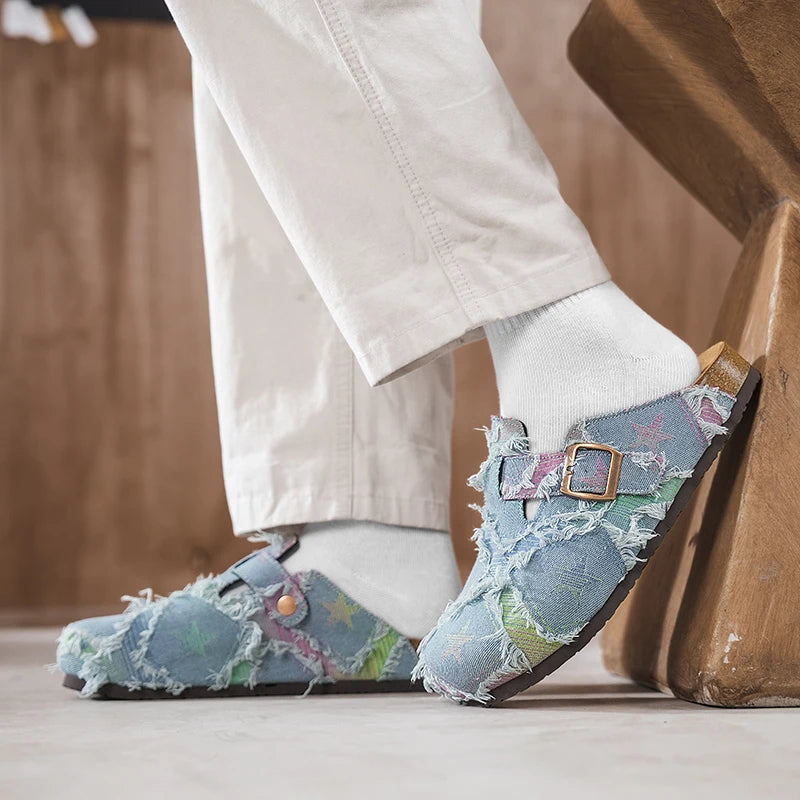 Mules de mezclilla desgastadas cósmicas