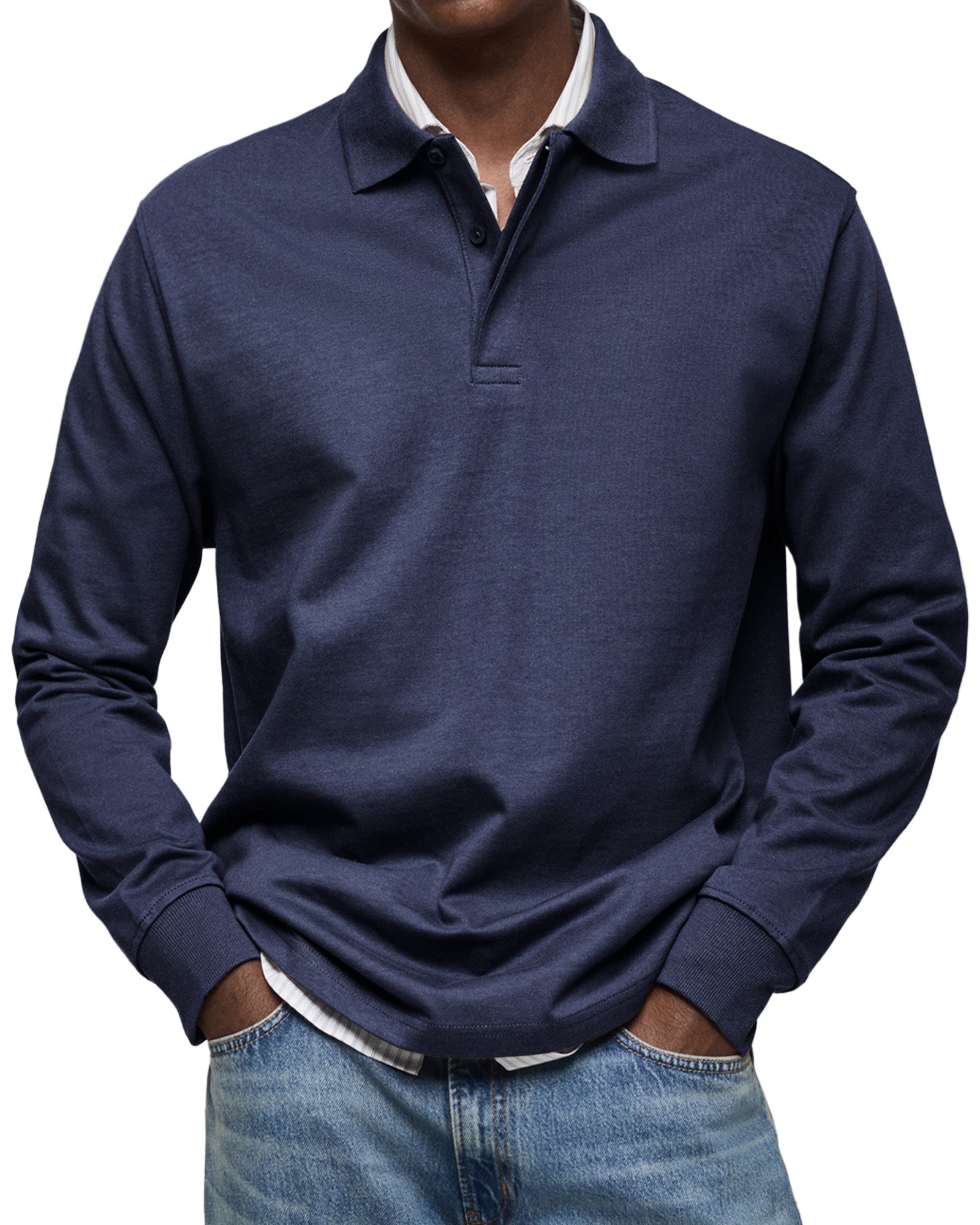 POLO DE LUJO DE MANGA LARGA
