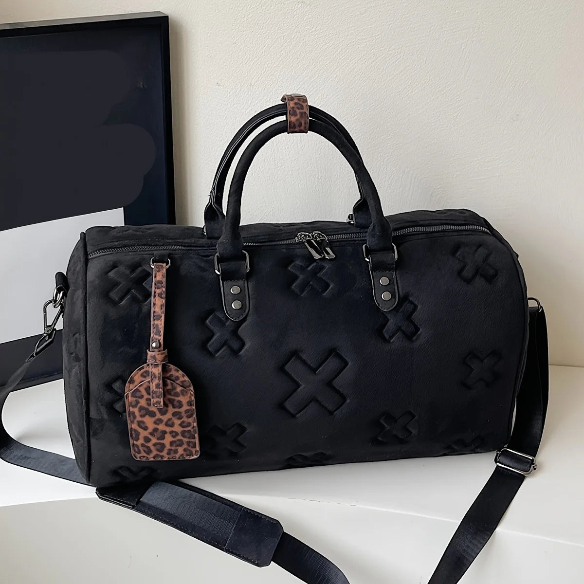 Bolso de fin de semana de gamuza Axis