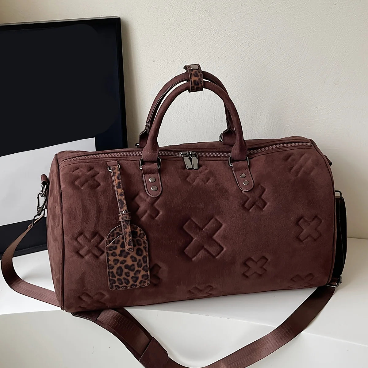 Bolso de fin de semana de gamuza Axis