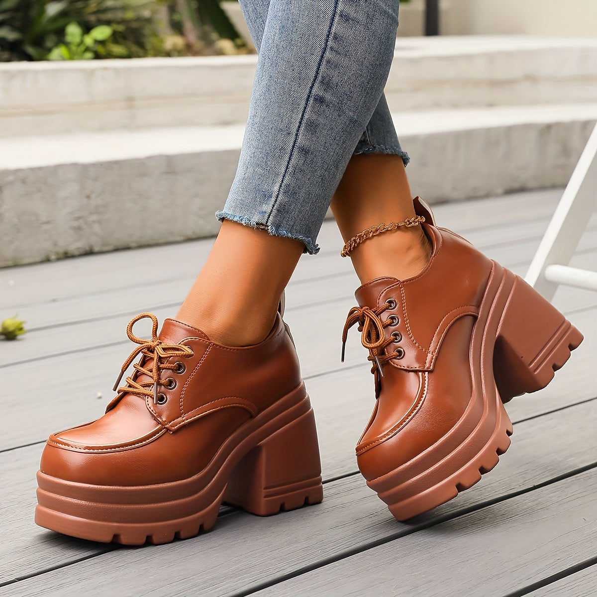 Oxfords de plataforma Vivienne