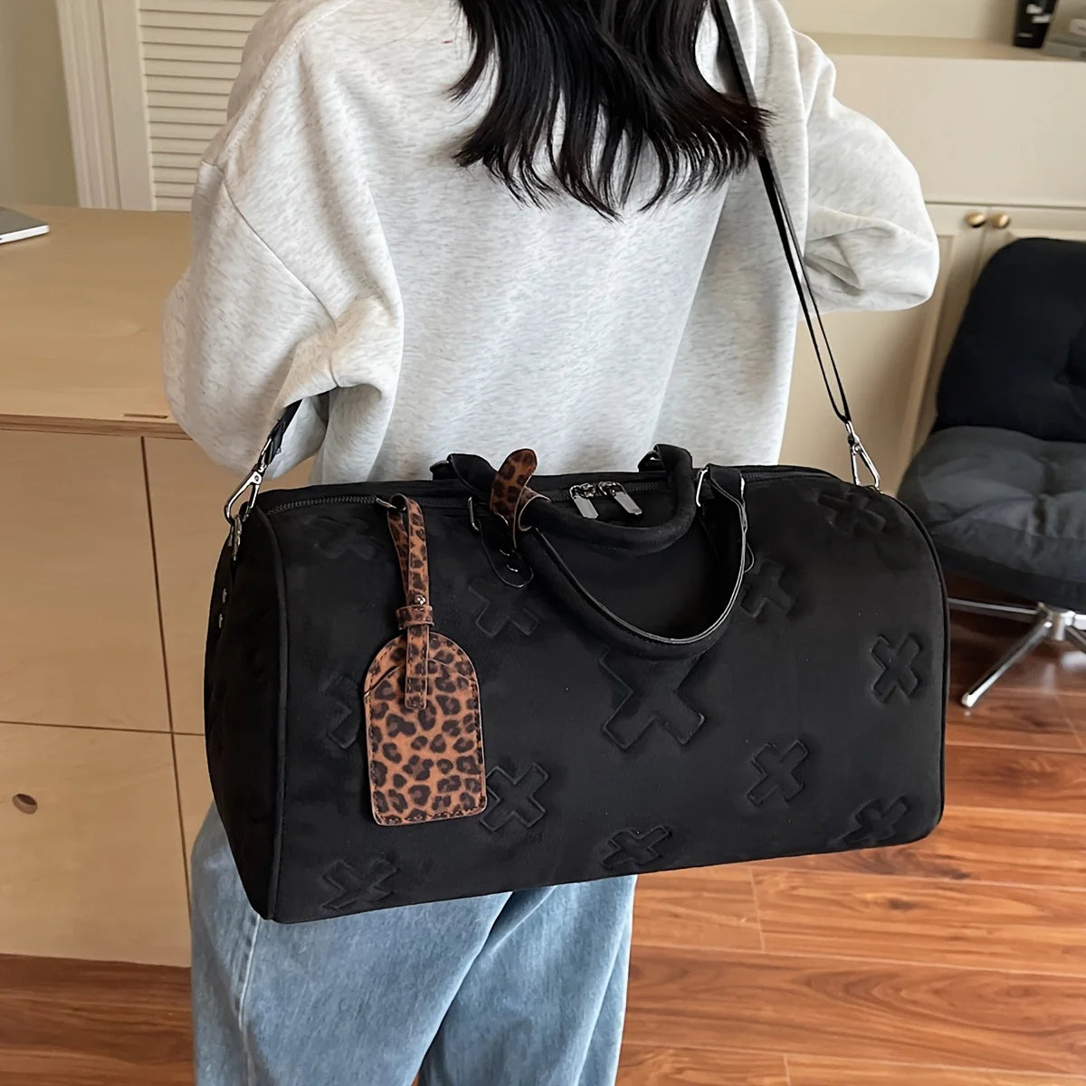 Bolso de fin de semana de gamuza Axis