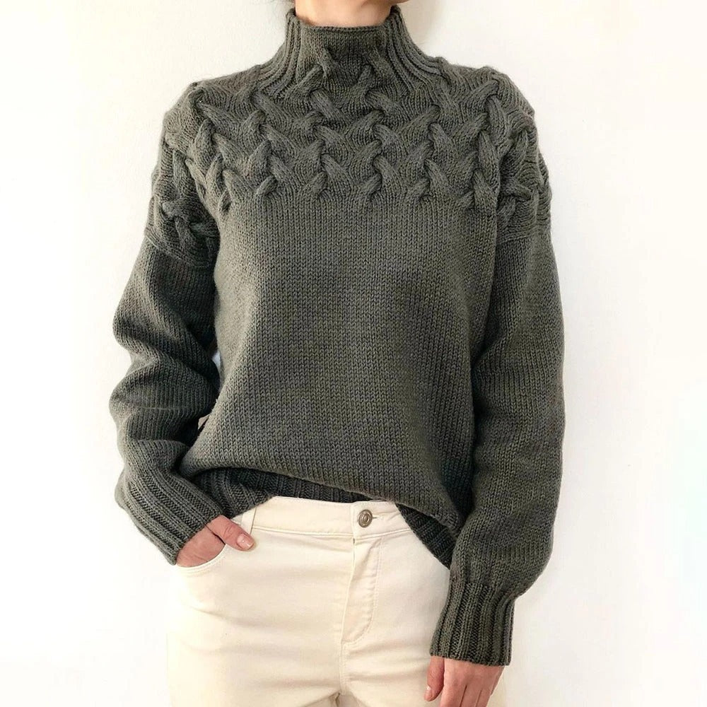 Loretta | Suéter de cuello alto suave y envolvente