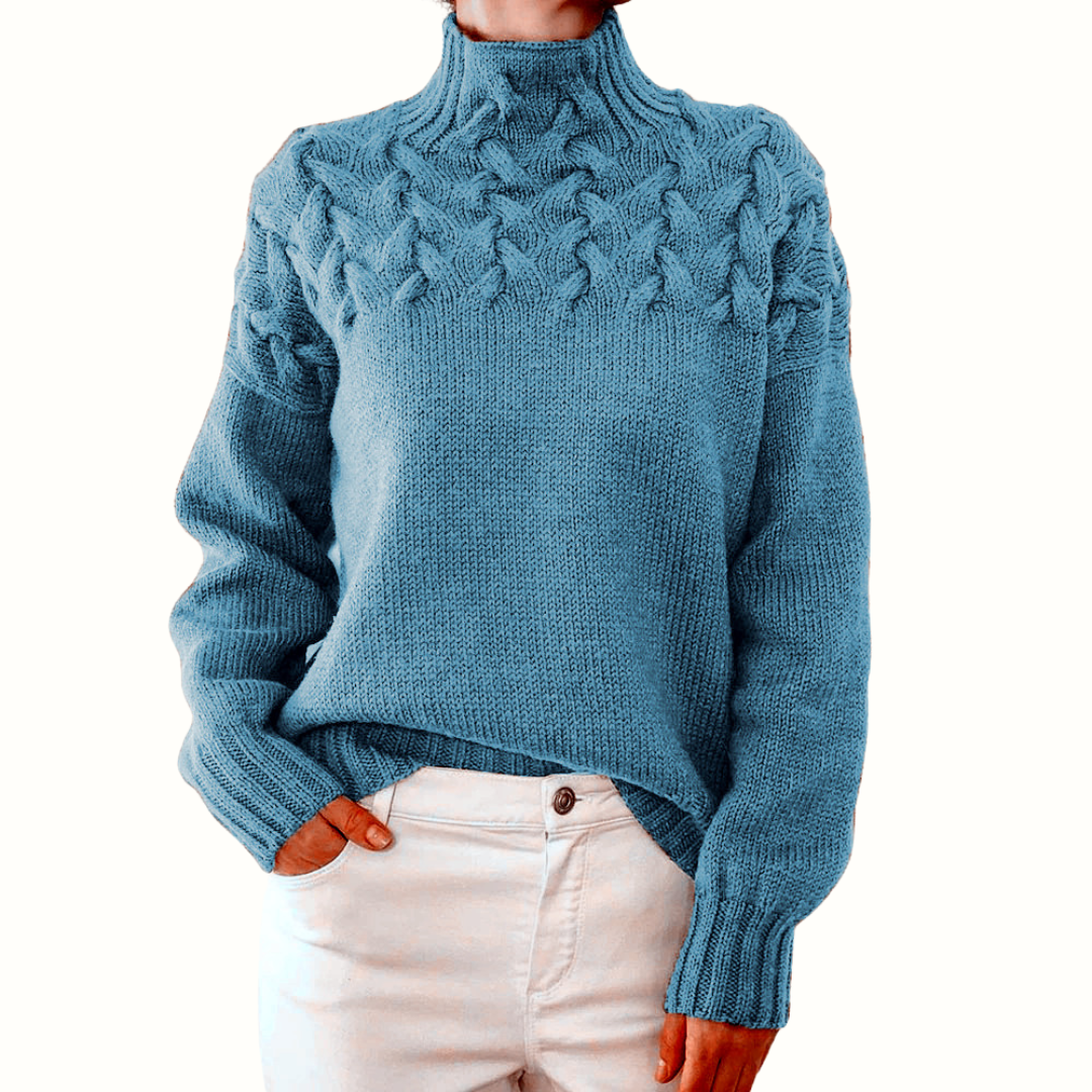 Loretta | Suéter de cuello alto suave y envolvente