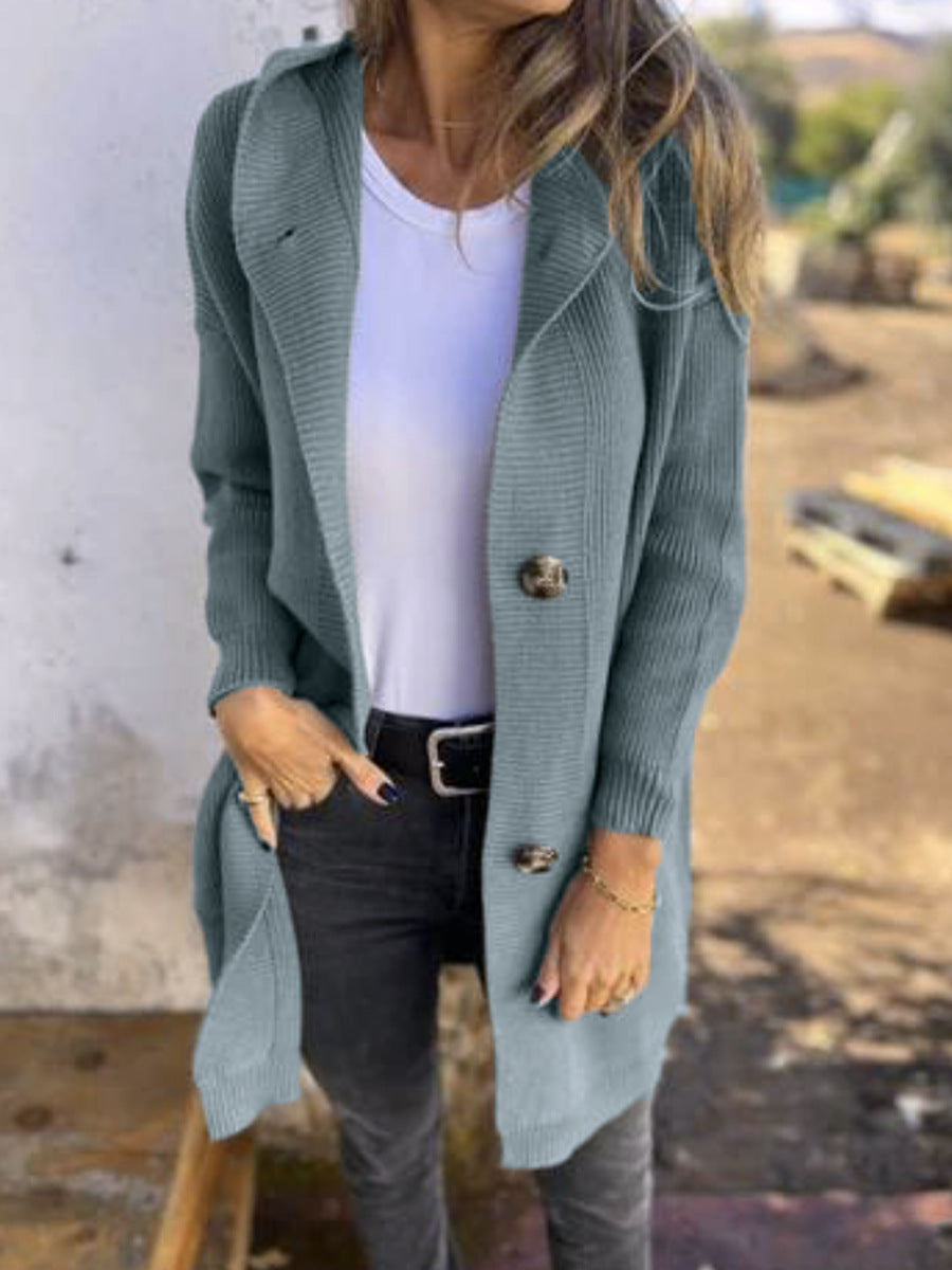 Marjorie – Cardigan Largo Elegante de Punto Suave