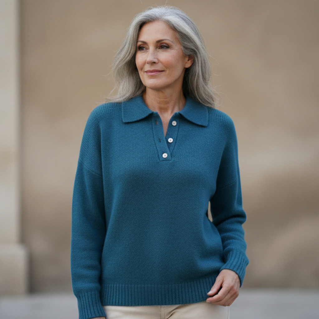 Olivia | Suéter suave con cuello polo