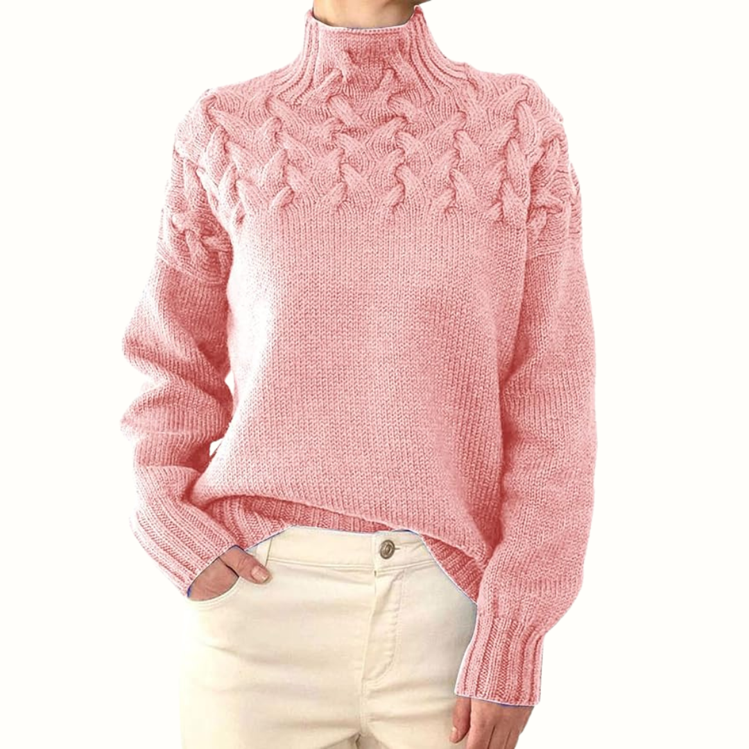 Loretta | Suéter de cuello alto suave y envolvente