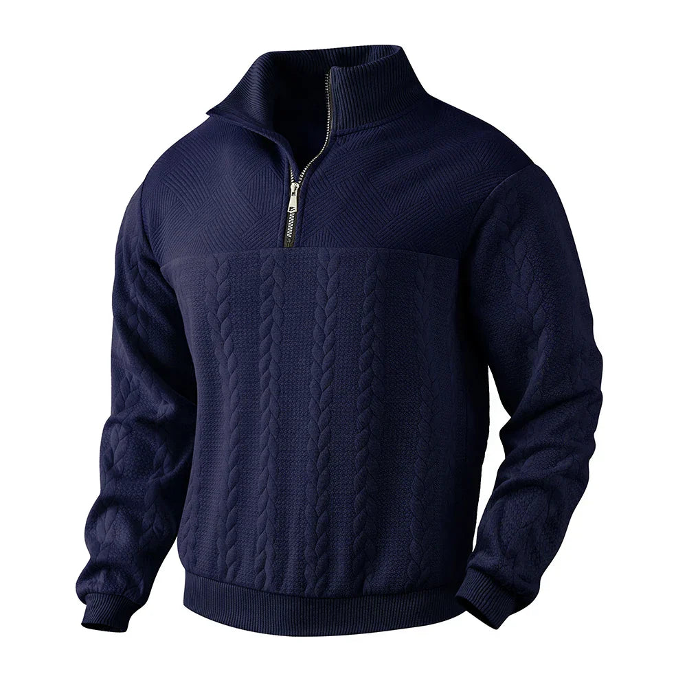 Henry | Sudadera premium con media cremallera
