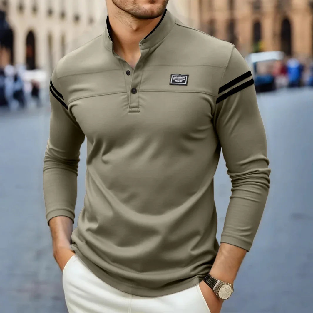 CAMISETA DE MANGA LARGA MODERNA PARA HOMBRE