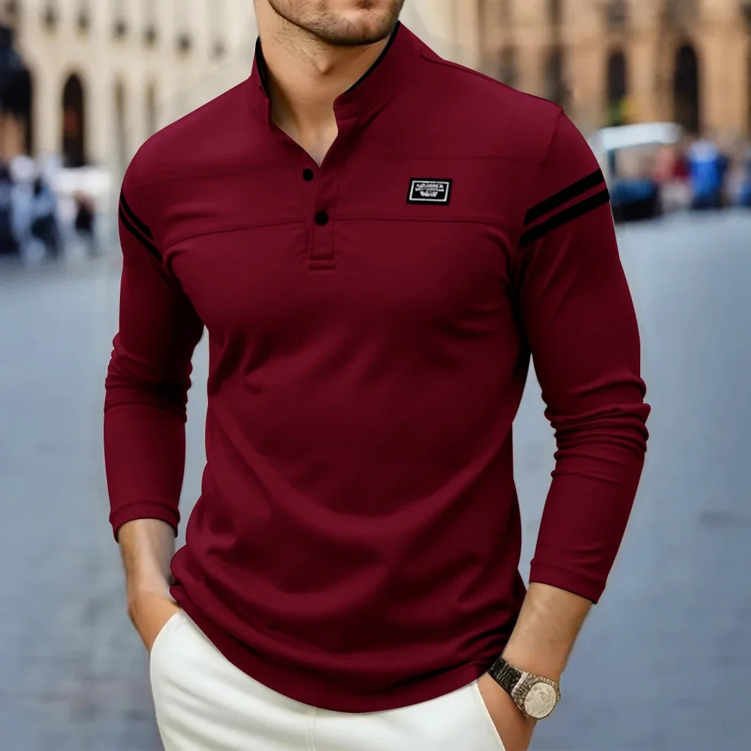 CAMISETA DE MANGA LARGA MODERNA PARA HOMBRE