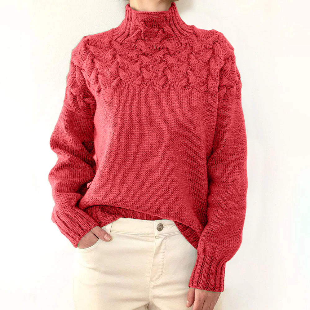 Loretta | Suéter de cuello alto suave y envolvente