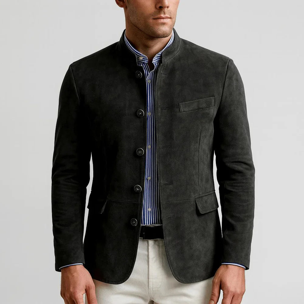 Blazer con cuello mandarín
