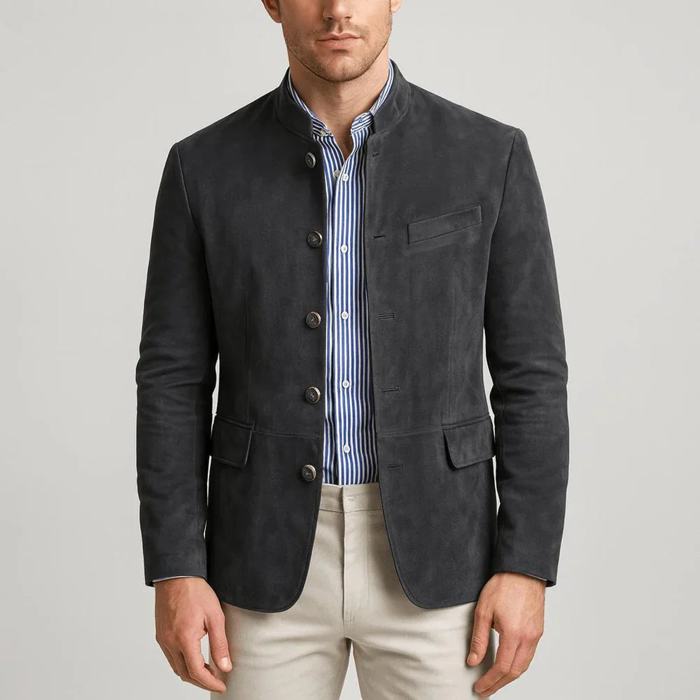 Blazer con cuello mandarín