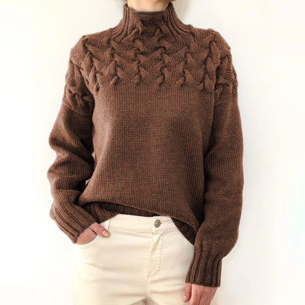 Loretta | Suéter de cuello alto suave y envolvente