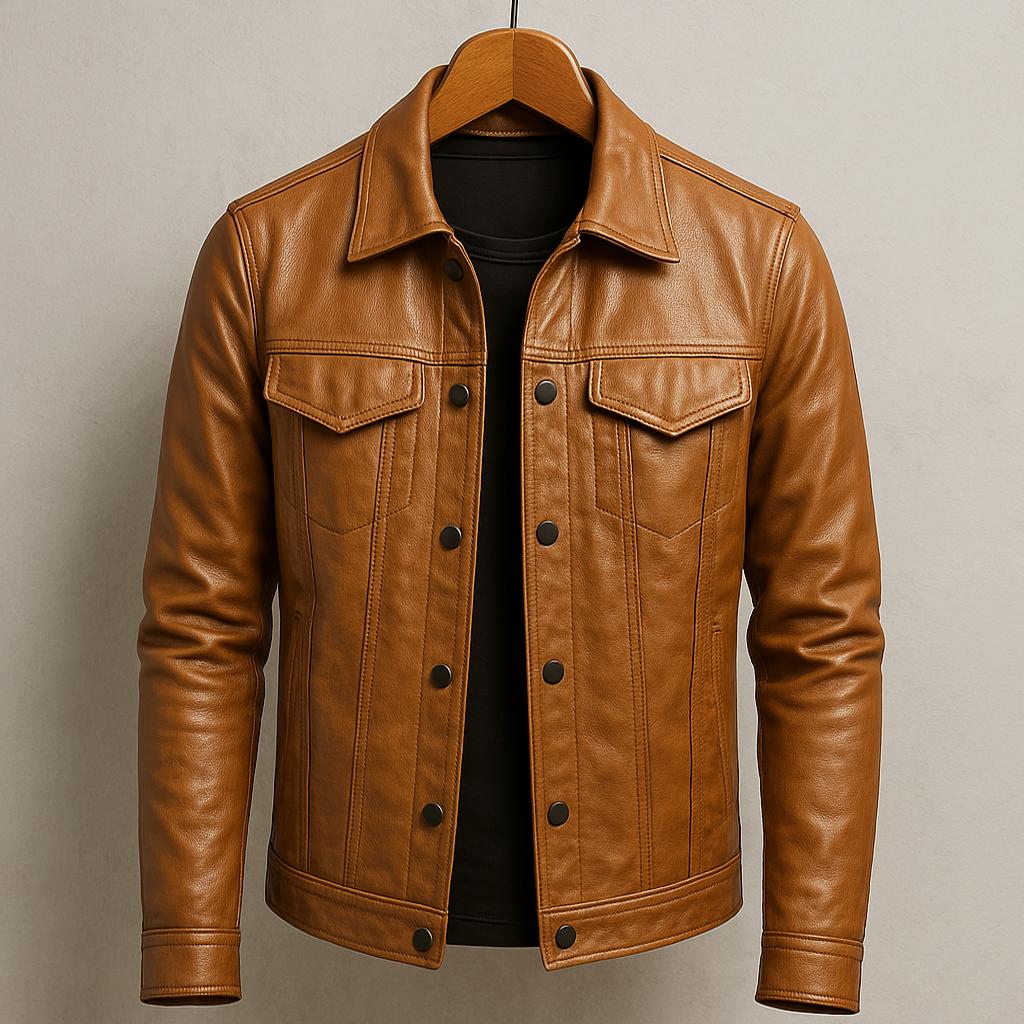 Chaqueta de cuero ligera