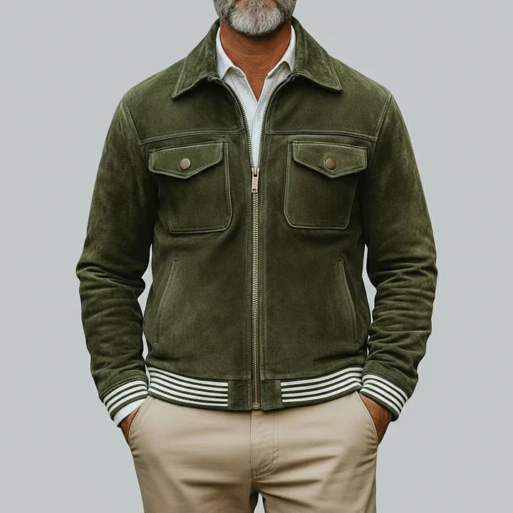 Chaqueta retro  verde caqui