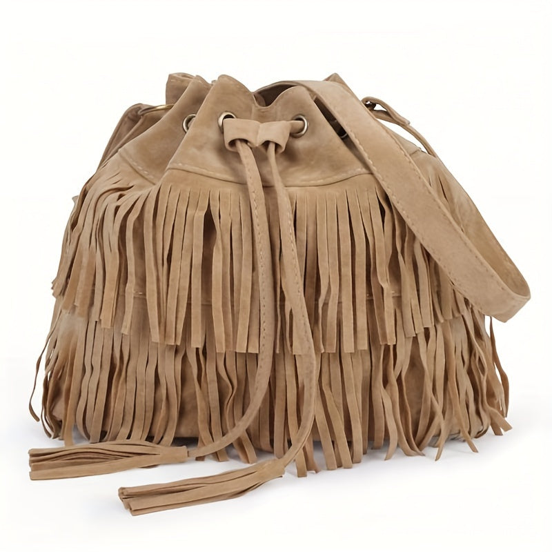 Bolso cubo con flecos Canyon
