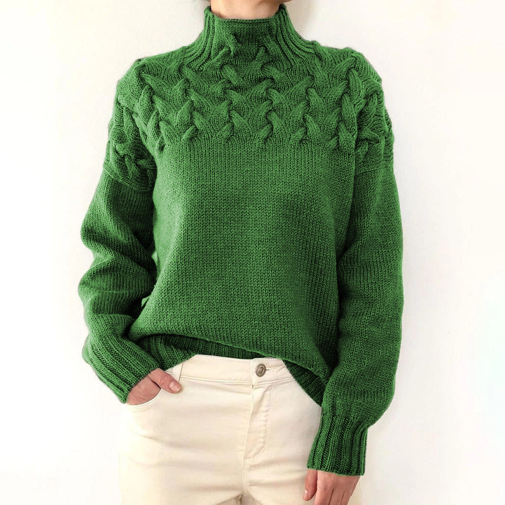 Loretta | Suéter de cuello alto suave y envolvente