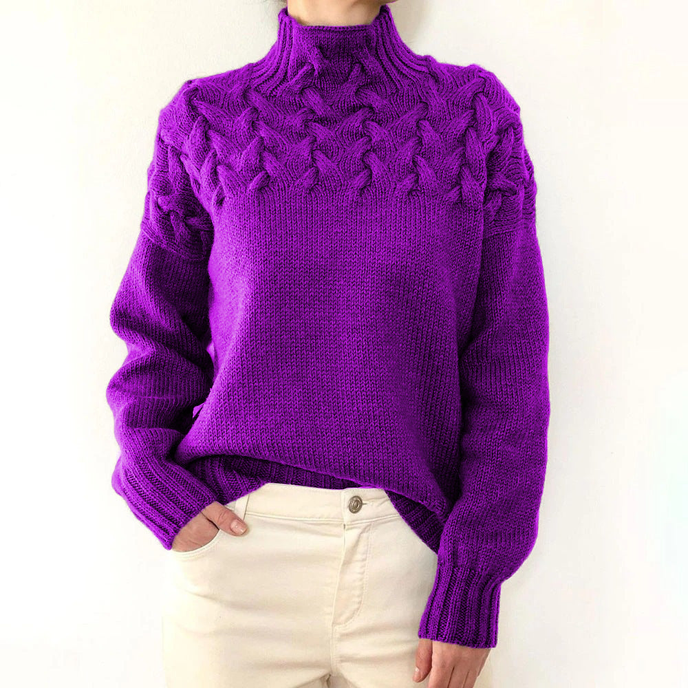 Loretta | Suéter de cuello alto suave y envolvente