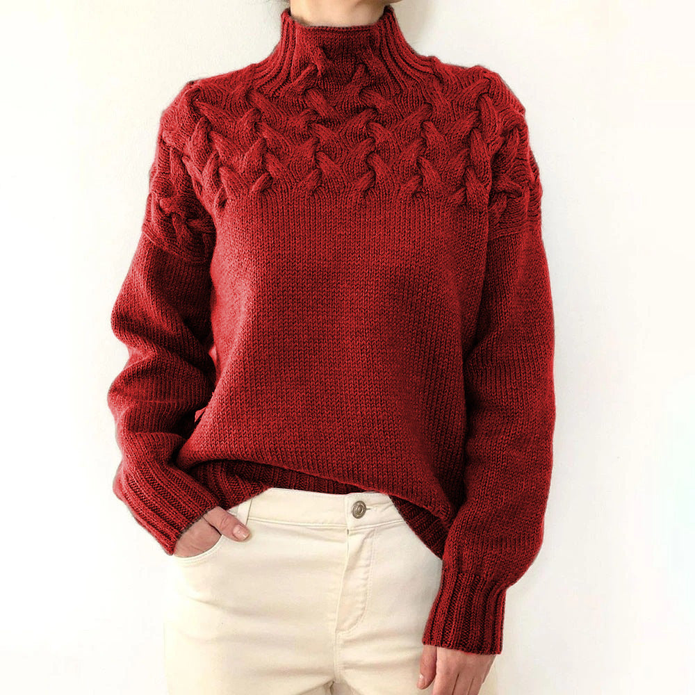 Loretta | Suéter de cuello alto suave y envolvente