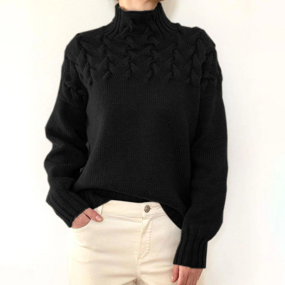 Loretta | Suéter de cuello alto suave y envolvente
